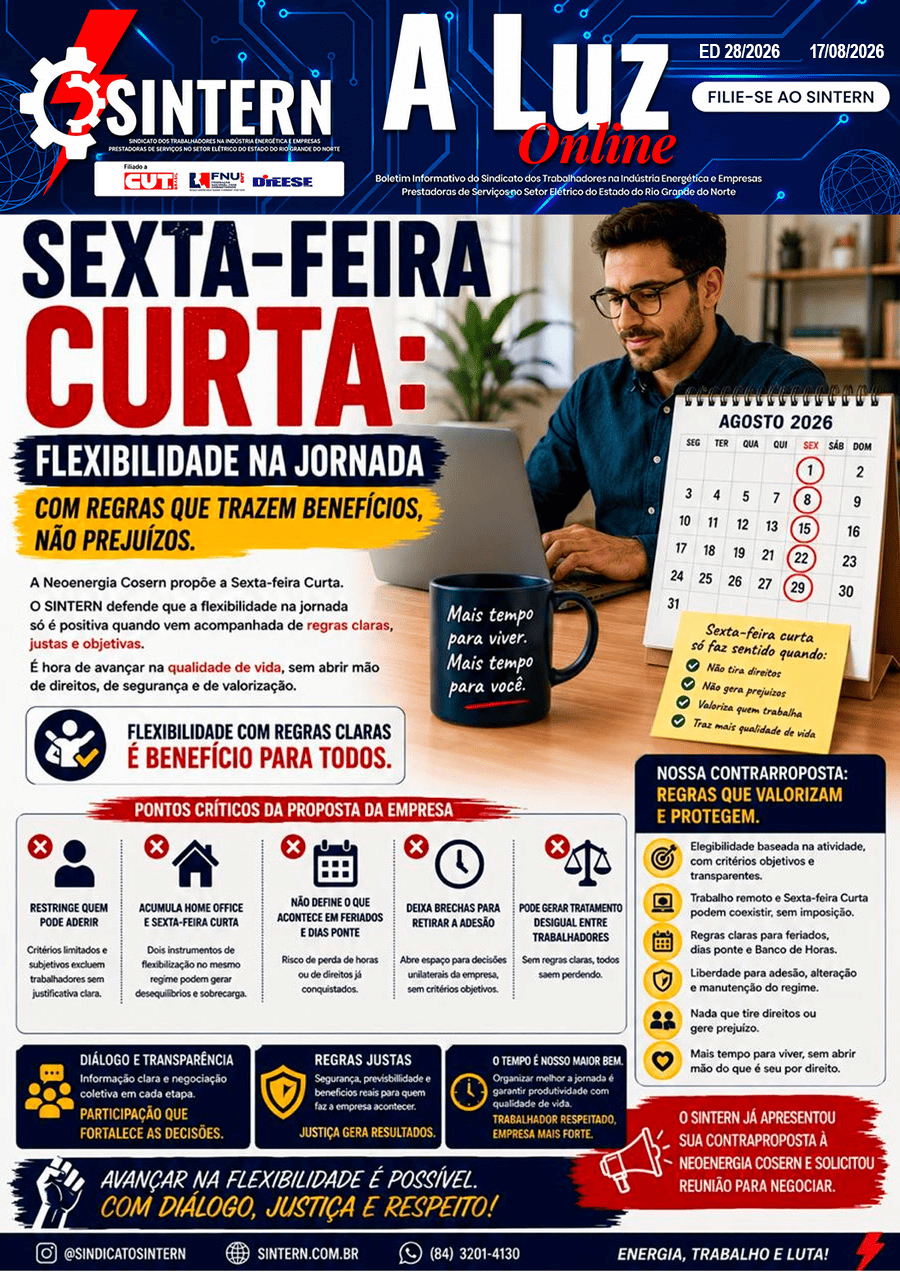 A Luz Online — Edição 28/2026: Sexta-feira Curta