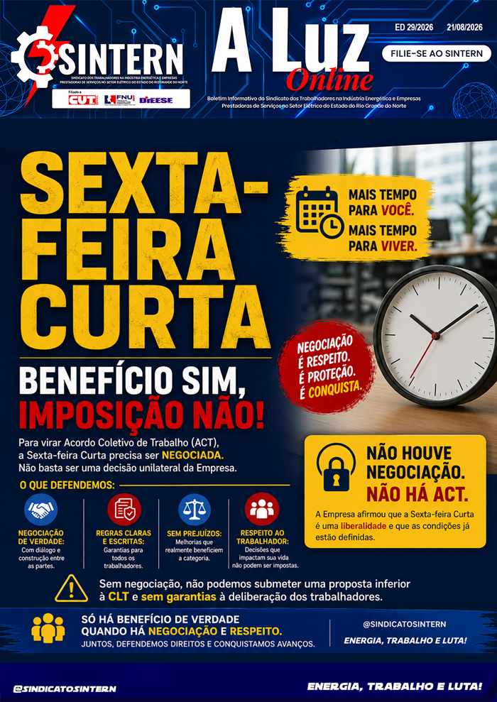 A Luz Online — Edição 29/2026: Sexta-feira Curta