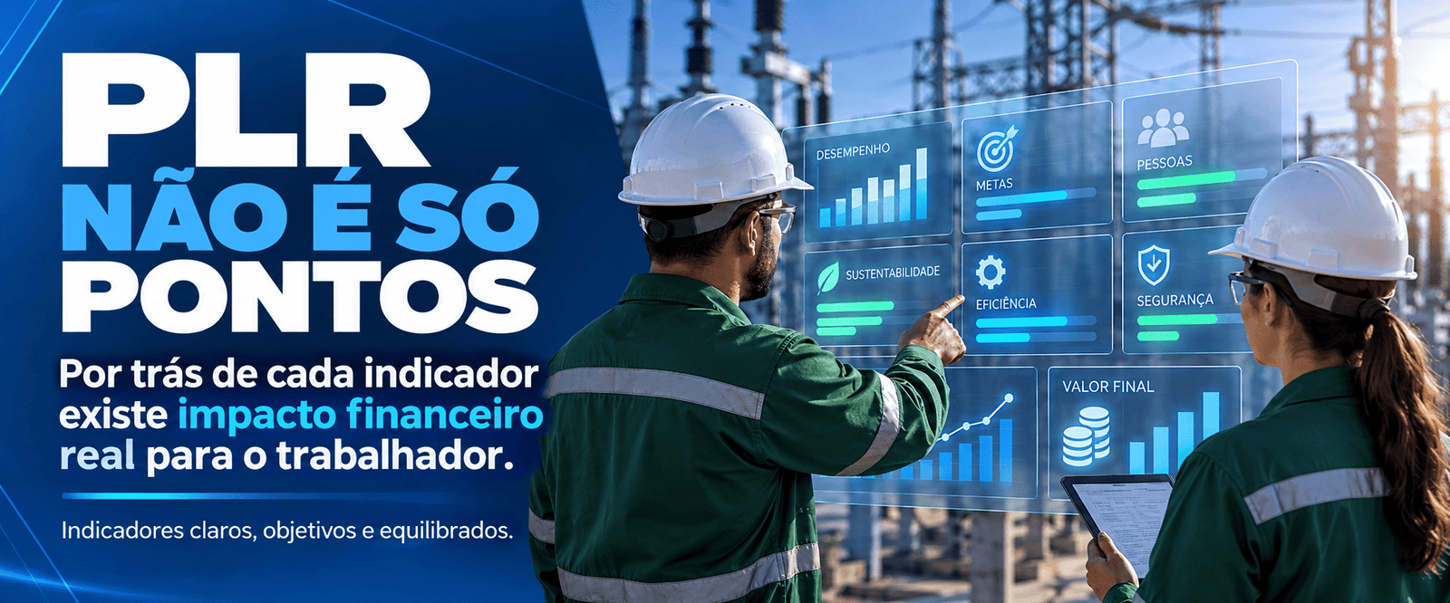 PLR não é só pontos: por trás de cada indicador existe impacto financeiro real para o trabalhador. Indicadores claros, objetivos e equilibrados.